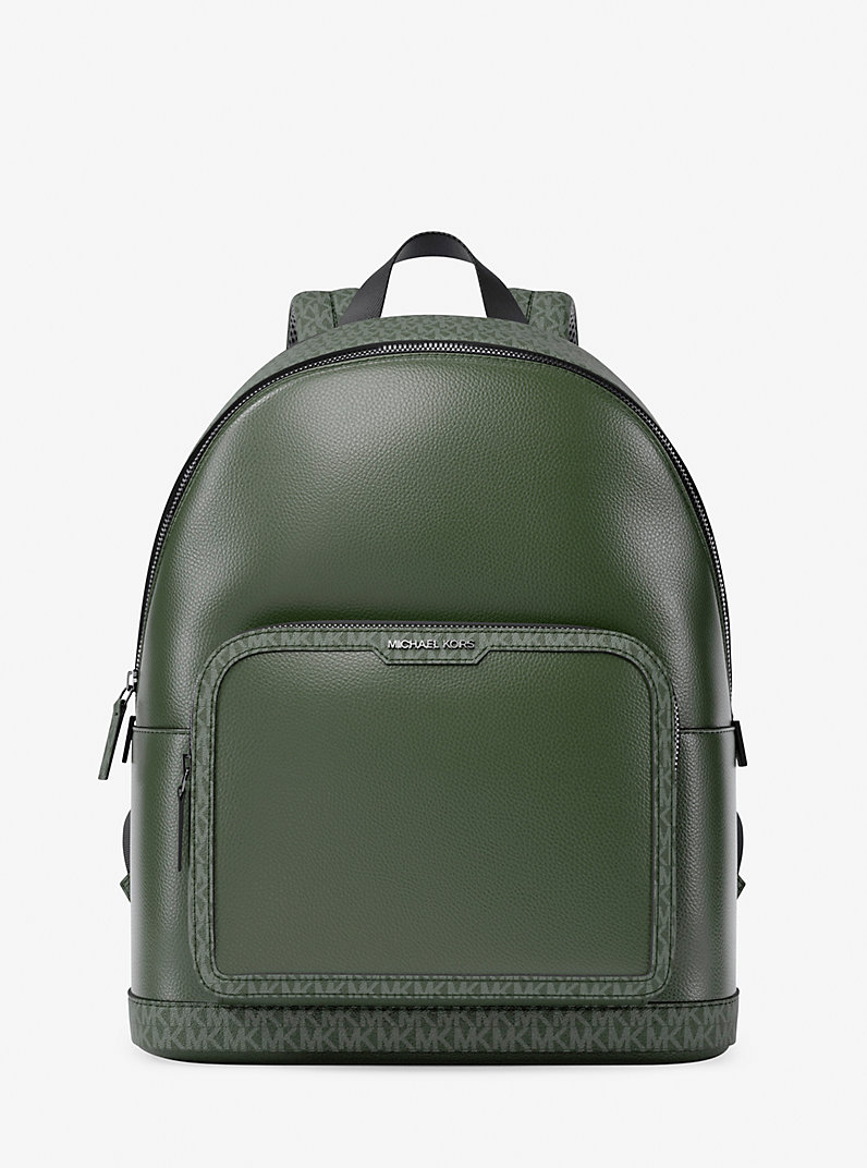 Michael kors Cooper Leather and Signature Logo Commuter Backpack