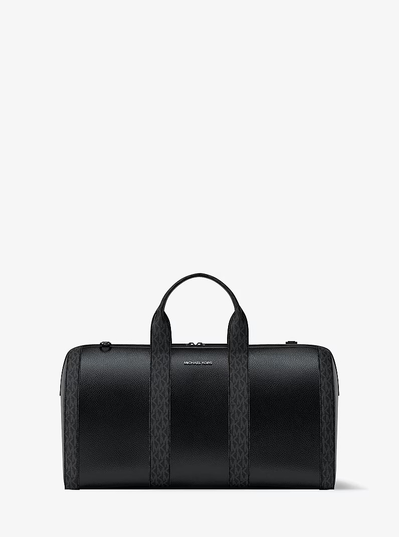 Michael Kors Cooper Leather and Signature Logo Duffel Bag