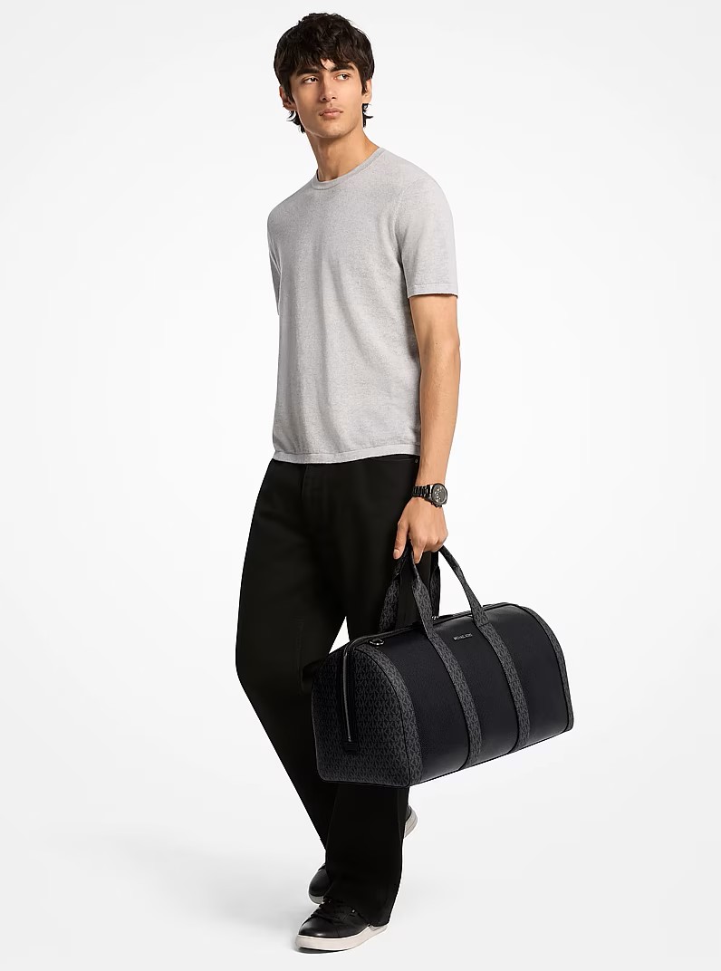 Michael Kors Cooper Leather and Signature Logo Duffel Bag - Imagen 3