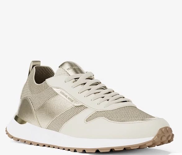 Michael Kors: Neo-Runner Trainer en Gold/Cream